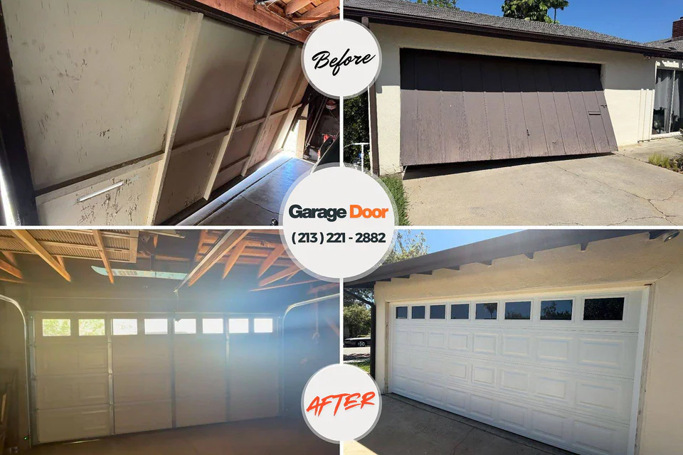 Before and after: garage door repair Mercersburg, PA